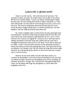 Esszék 'Latvia into Global World', 1.