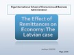 Kutatási anyagok 'The Effect of Remittances on Economy: The Latvian Case', 26.                