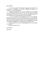 Minták 'Letter of Application', 1.                