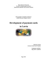 Kutatási anyagok 'Development of Payment Cards in Latvia', 2.                