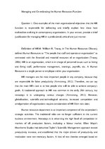 Kutatási anyagok 'Managing and Co-ordinating the Human Resources Function', 1.                