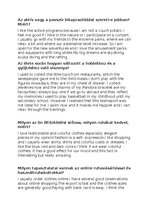 Összefoglalók, jegyzetek 'Angol érettségi szóbeli témakörök', 5.                