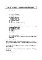 Összefoglalók, jegyzetek 'Arany János Balladaköltészete', 1.                