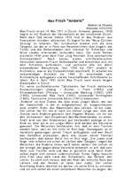 Kutatási anyagok 'Max Frisch “Andorra”', 1.                