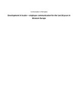 Kutatási anyagok 'Development in Leader-Employee Communication for the Last 30 Years in Western Eu', 1.                