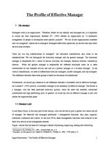 Kutatási anyagok 'The Profile of Efeective Manager', 1.                