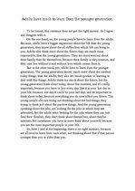 Esszék 'Adults Have much to Learn from the Younger Generation', 1.                