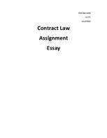 Esszék 'Contract Law Assignment Essay', 1.                