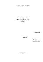 Kutatási anyagok 'Child Abuse', 1.                
