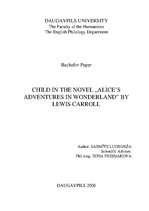 Záródolgozatok 'Child in the Novel "Alice’s Adventures in Wonderland" by Lewis Carroll', 1.                