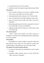 Záródolgozatok 'Child in the Novel "Alice’s Adventures in Wonderland" by Lewis Carroll', 10.                