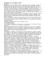 Esszék 'The Emergence of an Information Society', 1.                