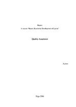 Kutatási anyagok 'Quality Assurance in Latvia', 1.                