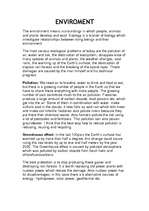 Összefoglalók, jegyzetek 'Enviroment', 1.                