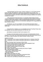 Összefoglalók, jegyzetek 'John Steinbeck', 1.                