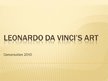 Prezentációk 'Leonardo Da Vinci's Art', 1.                