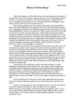 Esszék 'History of Fashion Design', 1.                