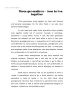 Esszék 'Three Generations - how to Live Together', 1.                