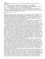 Esszék 'Fragment Changes in Life, personal experience', 1.                