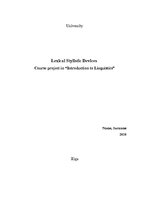 Minták 'Lexical Stylistic Devices', 1.                