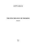 Kutatási anyagok 'The Psychology of Smoking', 1.                