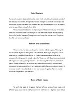 Esszék 'Hotel Introduction to Tourism and Hospitality', 3.                