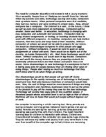 Esszék 'Computers Advantages and Disadventages', 1.                