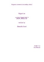 Kutatási anyagok 'Report on "Secrets" Written by Danielle Steel', 1.                