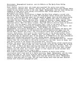 Esszék 'Environment, Geographical Location, and Its Affects on the Early River-Valley
', 2.                