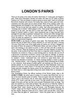 Összefoglalók, jegyzetek 'London's Parks', 1.