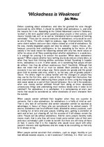 Esszék 'Wickedness Is Weakness', 1.                