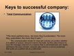 Prezentációk 'Secret of Success for the Company', 7.                