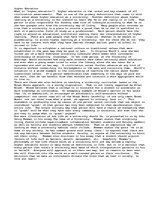 Esszék 'Higher Education - What is Higher Learning?', 1.                