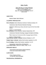 Minták 'Curriculum Vitae ', 1.                