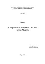 Prezentációk 'Comparison of Enterprises "Lāči" and "Hanzas Maiznīca"', 17.                