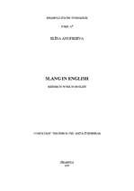 Kutatási anyagok 'Slang in English', 1.                