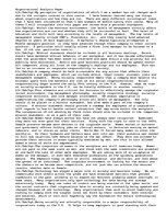 Esszék 'Organizational Analysis Paper', 1.                