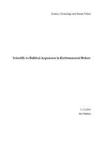Kutatási anyagok 'Scientific vs Political Arguments in Environmental Debate', 1.                