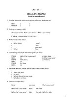 Összefoglalók, jegyzetek 'English for Beginners', 1.                