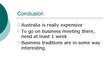 Prezentációk 'Business Travel to Australia', 12.                