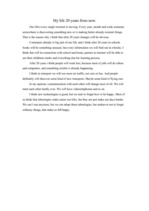 Esszék 'My Life 20 Years from Now', 1.                