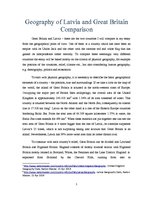 Kutatási anyagok 'Geography Comparison - Latvia and Great Britain', 1.