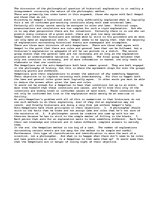 Esszék 'The Quarrel About the philosophical question of the Historical Explanation', 1.                