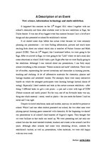 Esszék 'A Description of an Event', 1.                