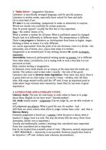 Összefoglalók, jegyzetek 'Literature Theory', 1.                