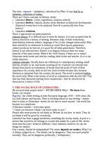 Összefoglalók, jegyzetek 'Literature Theory', 2.                