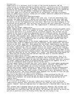 Esszék 'Communication in Nursing', 1.                