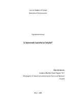 Esszék 'Is Homework Harmful or Helpful?', 1.                