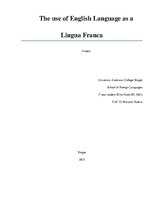 Kutatási anyagok 'English as a Lingua Franca', 1.                
