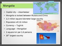 Prezentációk 'Tourism Development in Mongolia', 2.                